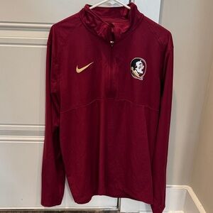 FSU Nike Garnett Quarter-Zip Pullover with Logo